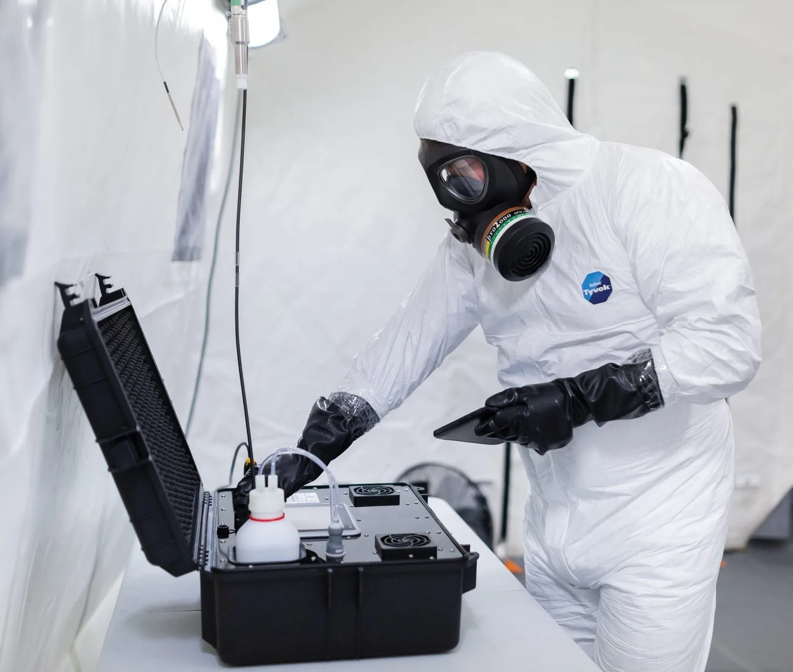 CBRN field decontamination — PPE technician